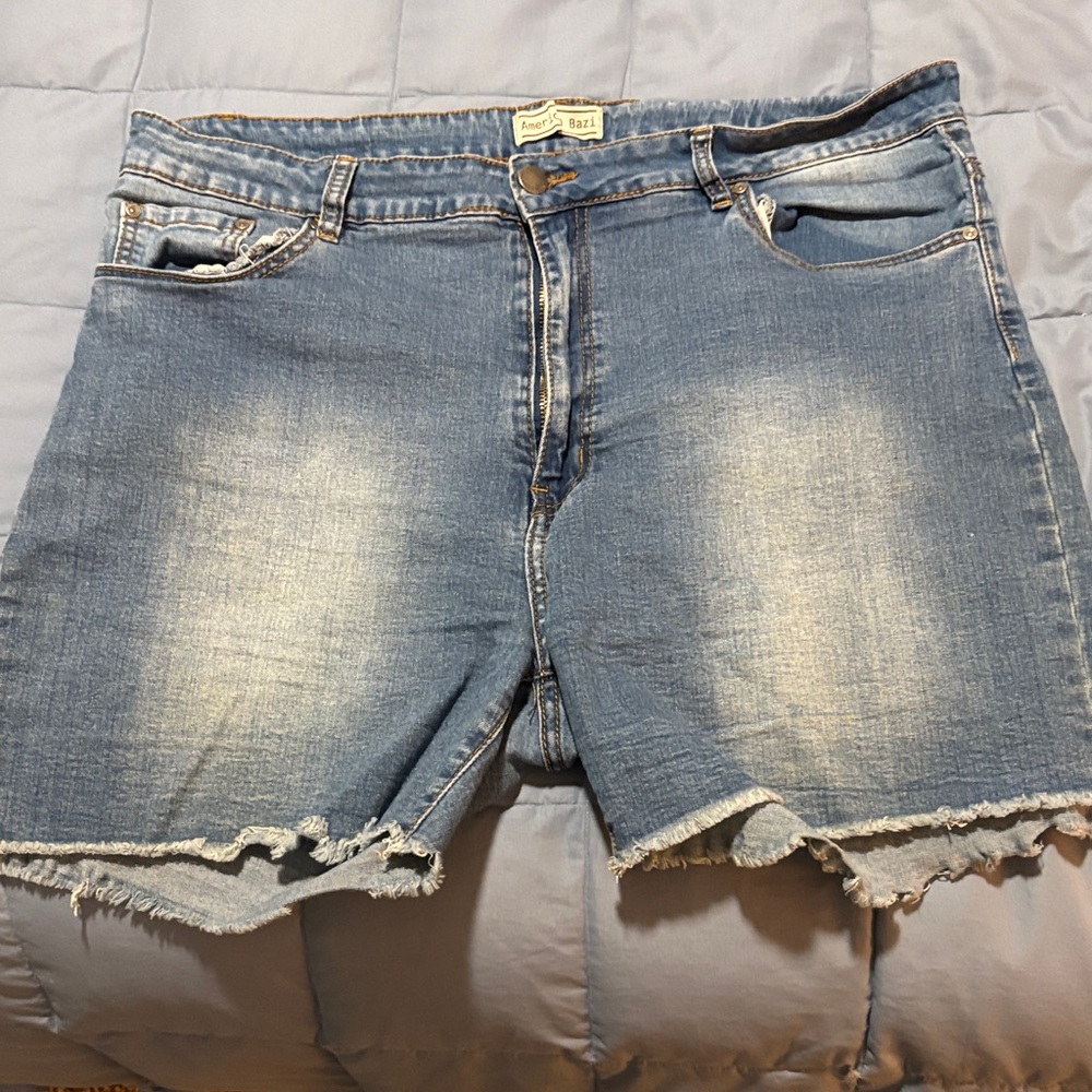 American Bazi Brand Light Blue Jean Shorts, 3x